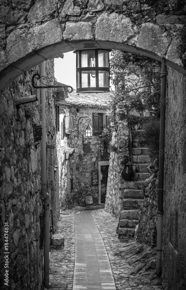 street in the old town Eze in France. street in the old town Eze in France.