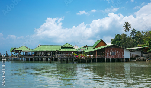 Houses on stilts in the fishing village of Bang Bao, Koh Chang, Thailand