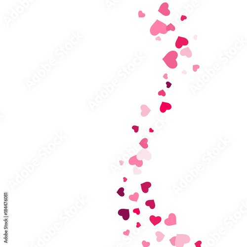 Heart confetti beautifully  fall on the background