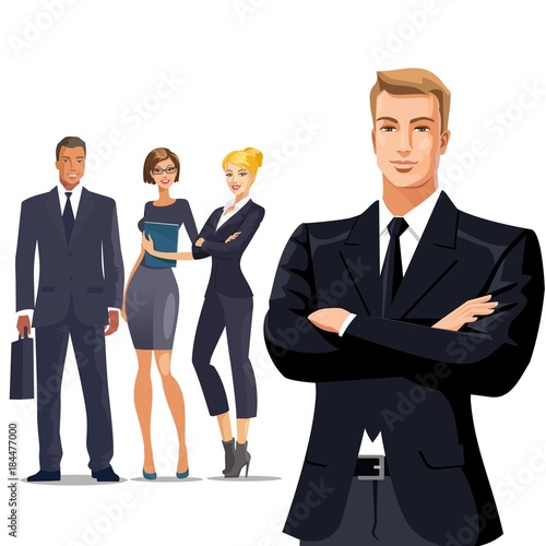 manager and team