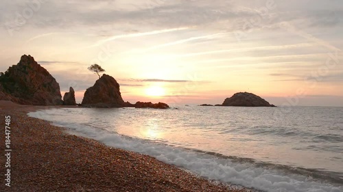 Sunrise in the village of Tossa de Mar, Costa brava
