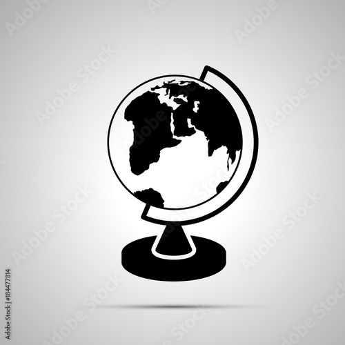 School globe silhouette, simple black icon