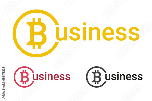 Business logo. sign bitcoin