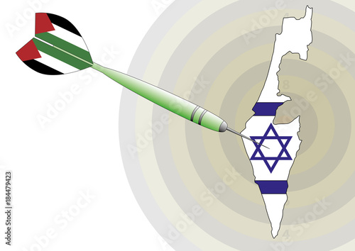 Palestine dart attacking on Israel