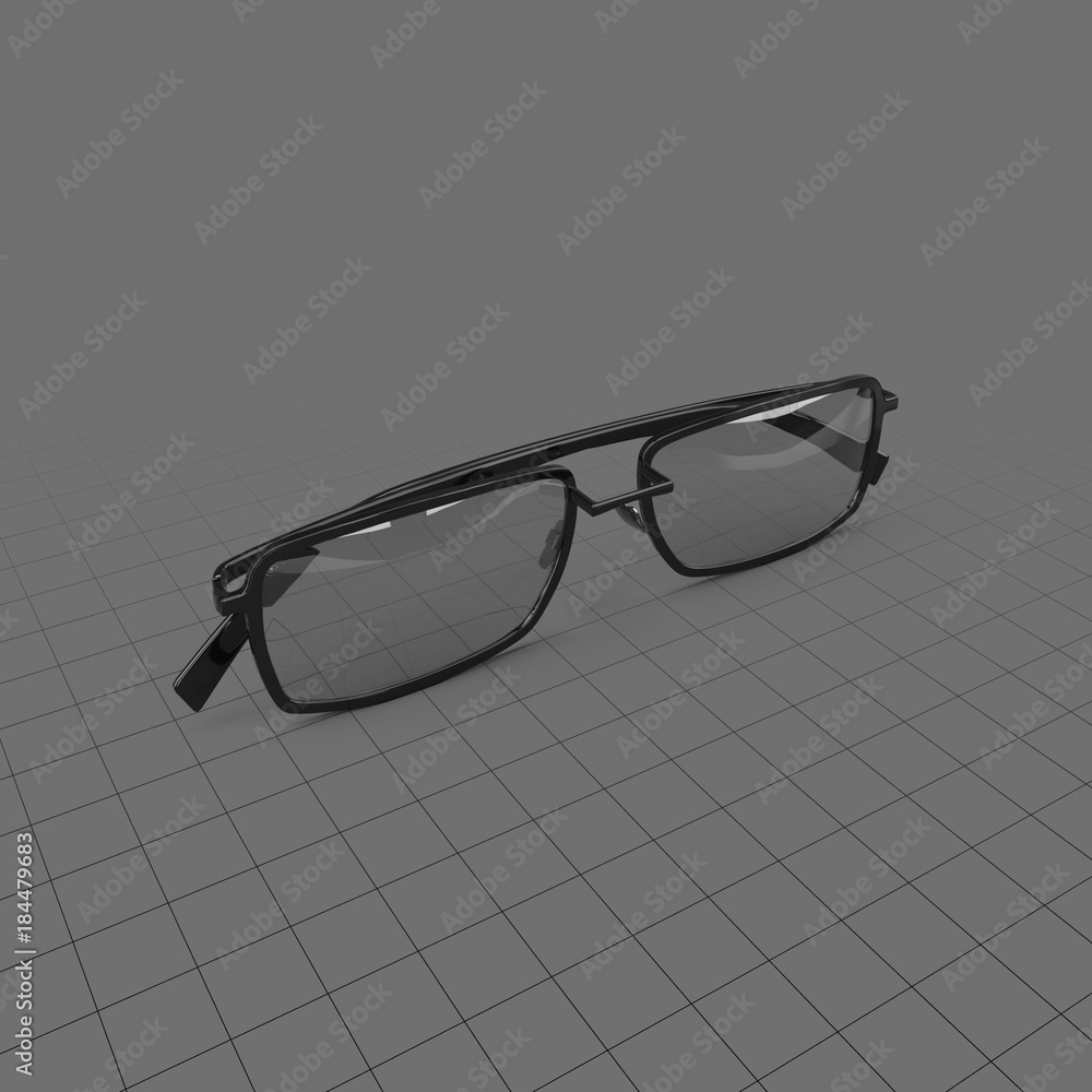 Glasses with thin lenses Stock 3D asset Adobe Stock