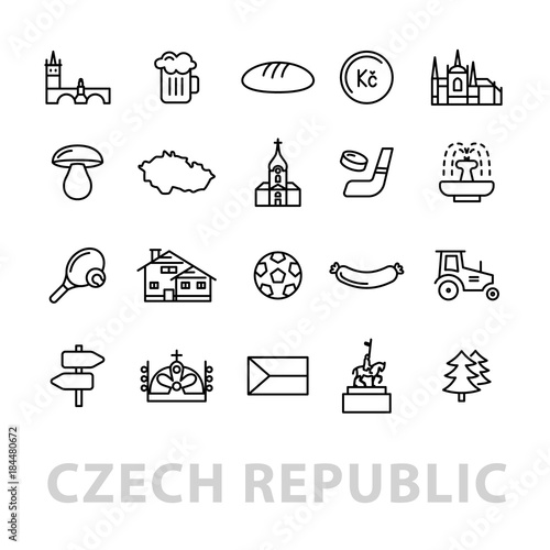 twenty czech republic icons