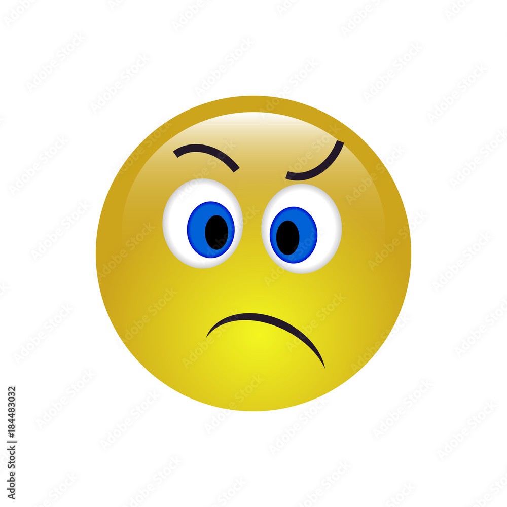 Fototapeta premium smile angry icon