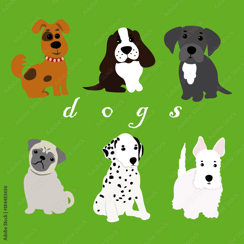 Dogs of different breeds Dogs of different breeds