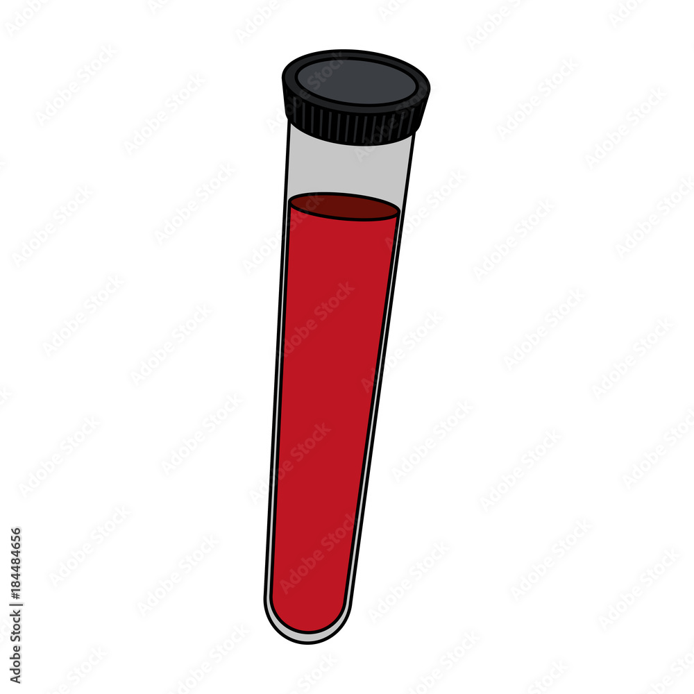 Test tube with blood icon vector illustration graphic design Test tube with blood icon vector illustration graphic design