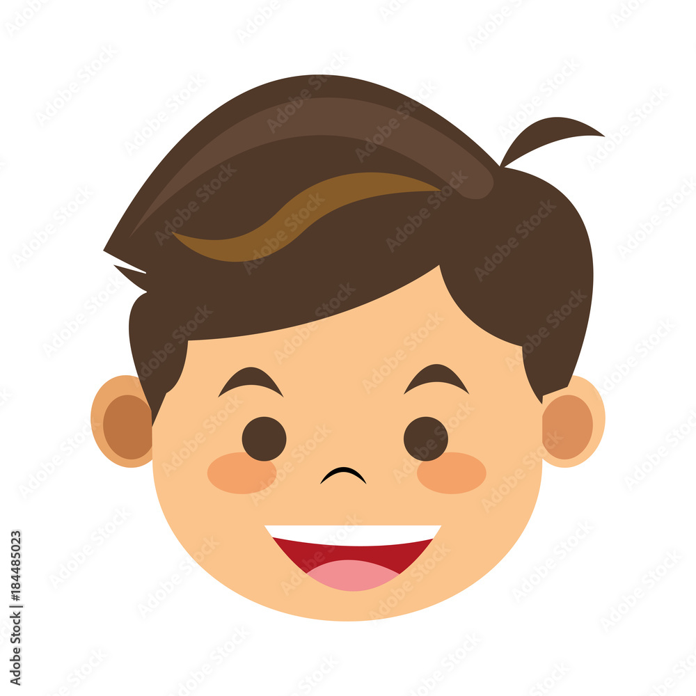 Boy smiling cartoon icon vector illustration graphic design Boy smiling cartoon icon vector illustration graphic design