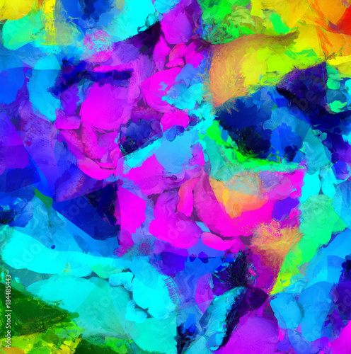 Colorful Abstract Painting. 3D rendering