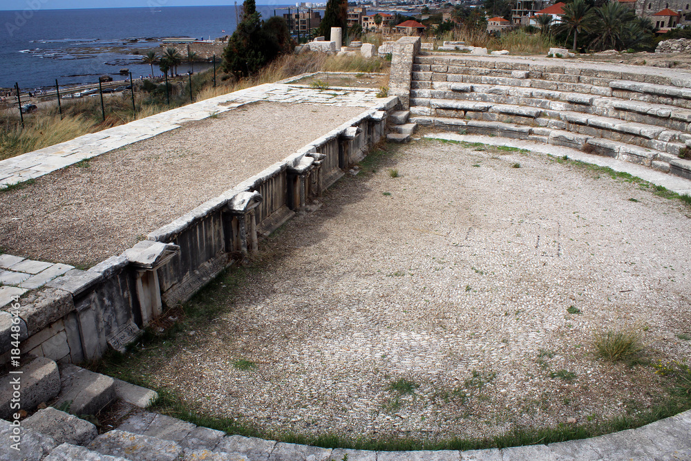 Fototapeta premium Roman ruins view, Byblos, Lebanon