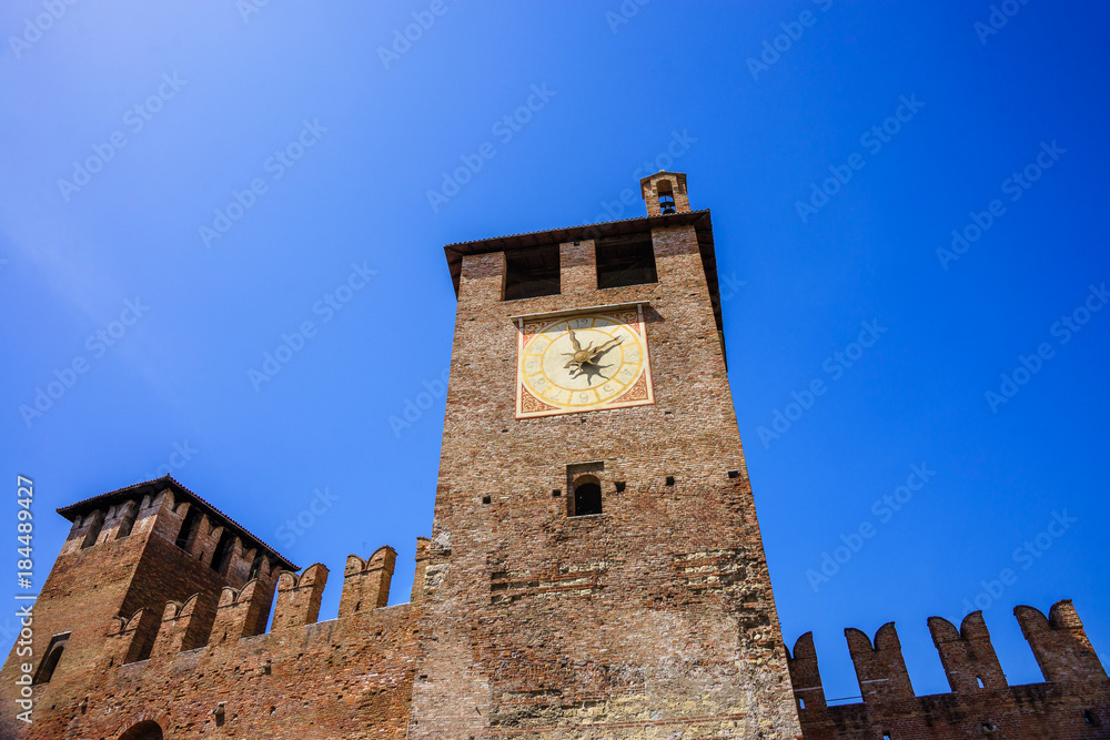 Streets and buildings of Verona city at the sunny summer day. Because of the value of its historical buildings, Verona has been named a UNESCO World Heritage Site Streets and buildings of Verona city at the sunny summer day. Because of the value of its historical buildings, Verona has been named a UNESCO World Heritage Site