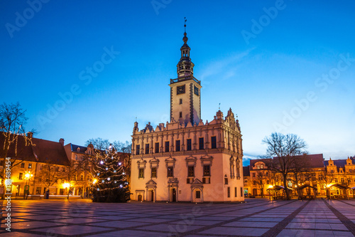 Fototapeta Naklejka Na Ścianę i Meble -  Main city square - Town Hall in Chelmno, Poland. 