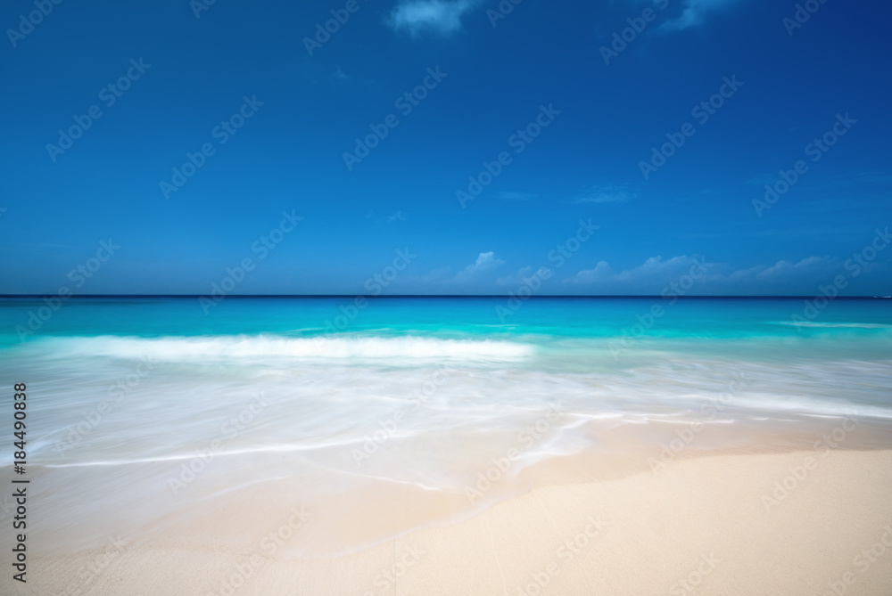 Seychelles beach, long exposition, Mahe island