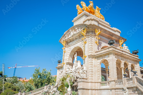 Obraz na płótnie Fountain Park Ciutadella ( Parc de la Ciutadella ) in Barcelona, Catalonia, Spain w salonie