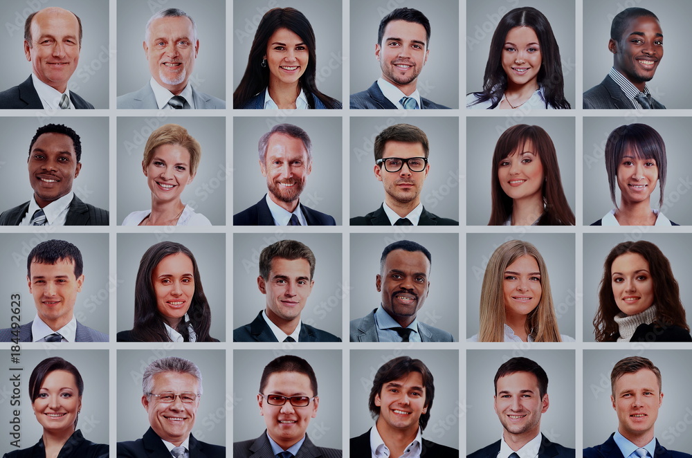 Collage Diverse Faces Expressions People Concept Collage Diverse Faces Expressions People Concept