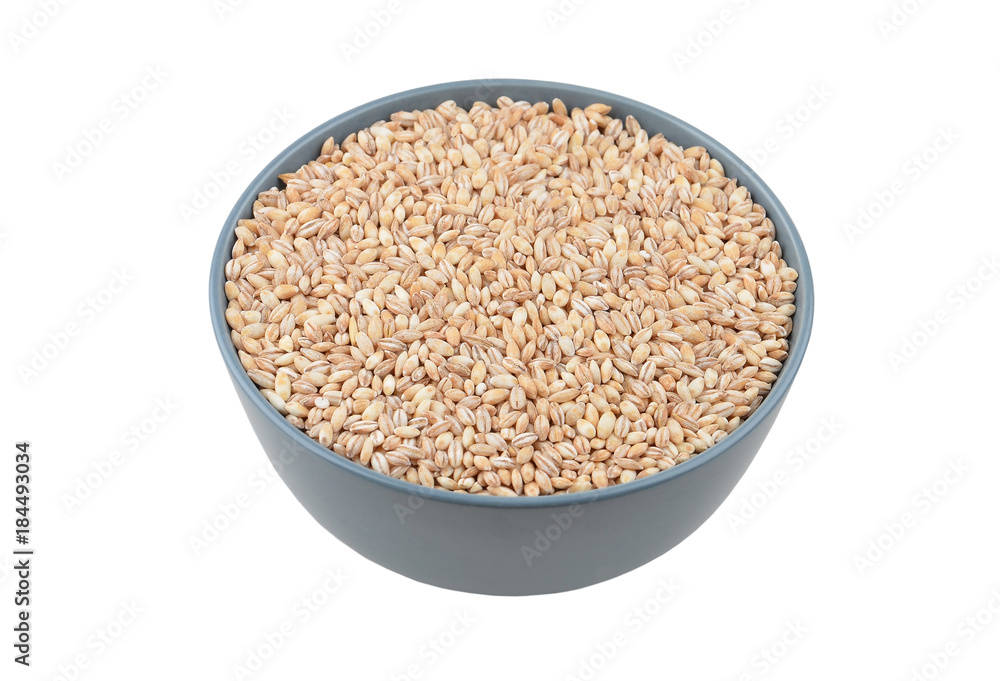 Barley grits in bowl Barley grits in bowl