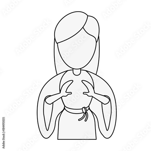 Virgin mary cartoon