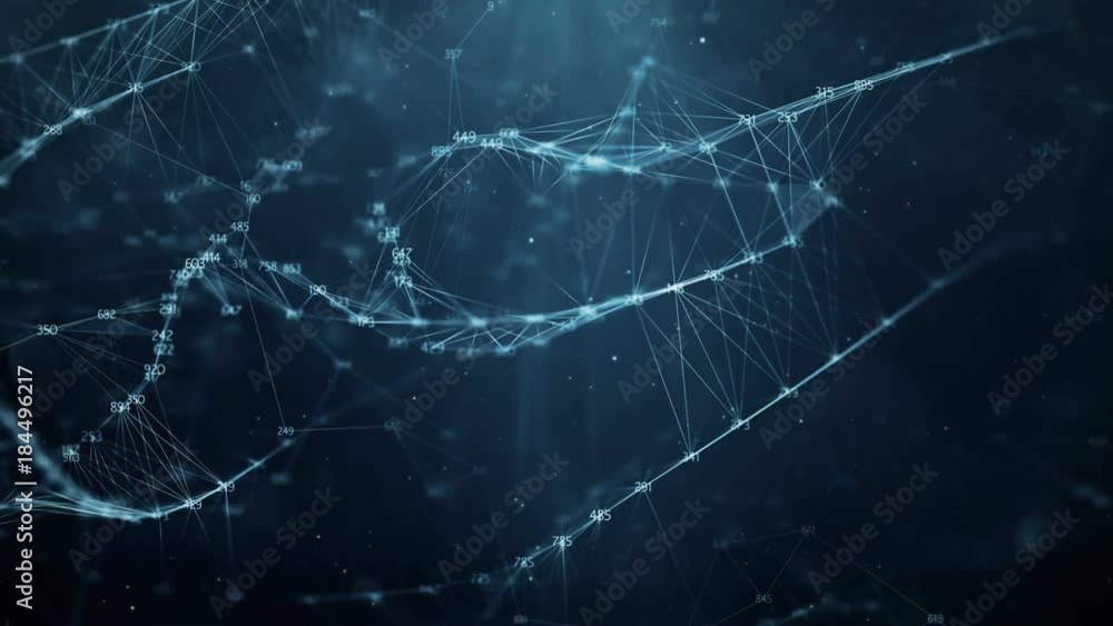Abstract Motion Background - Digital Random Digits Plexus Data Networks Abstract Motion Background - Digital Random Digits Plexus Data Networks