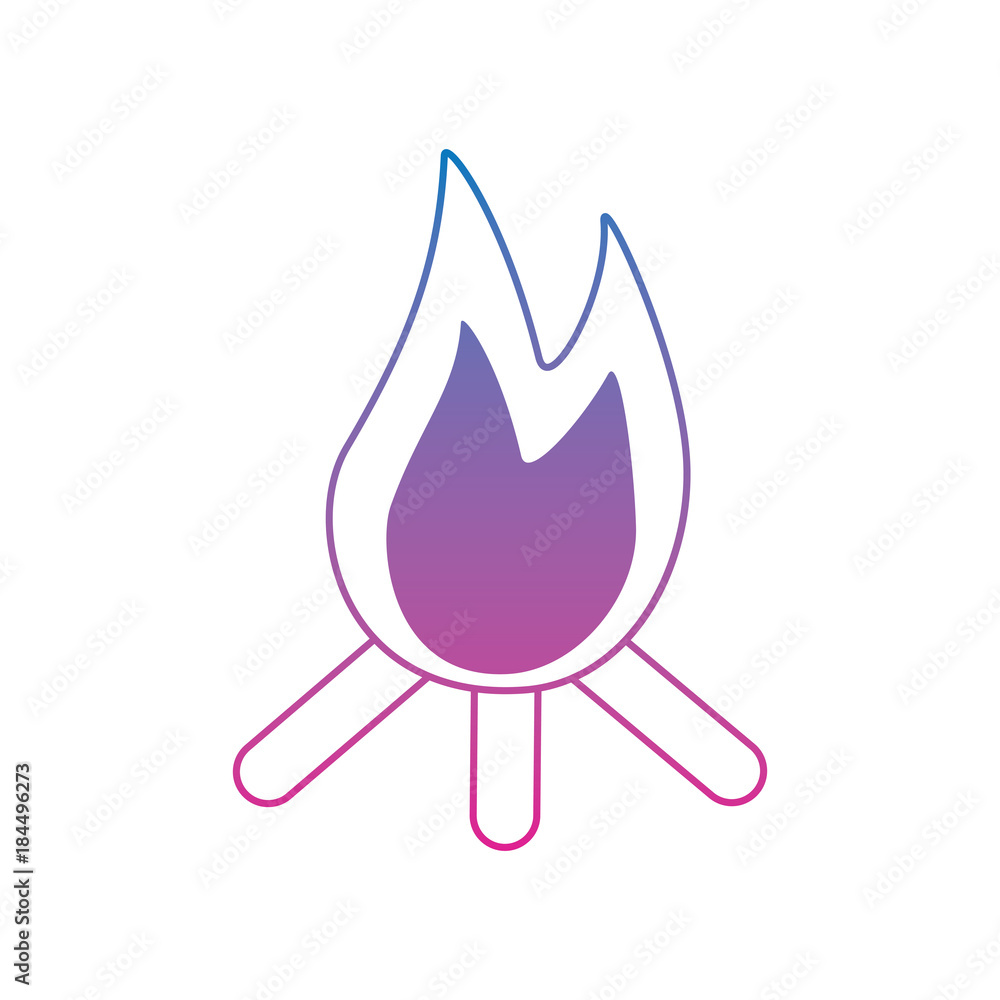bonfire flame hot wooden warm icon vector illustration bonfire flame hot wooden warm icon vector illustration