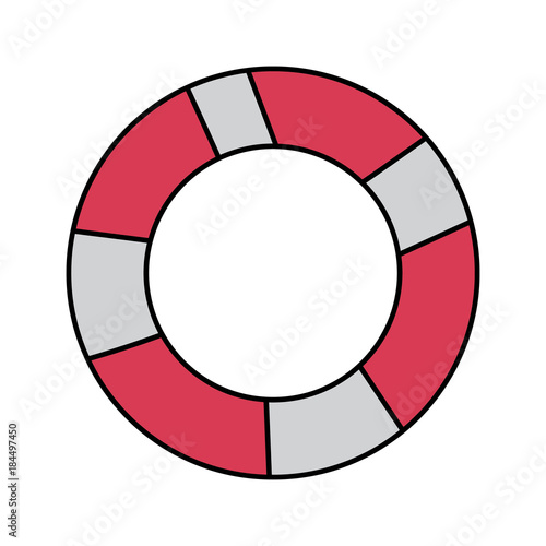 lifebuoy protection equipment for swimming vector illustration