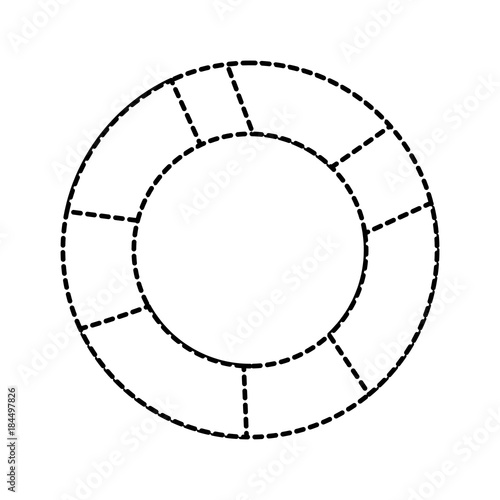 lifebuoy protection equipment for swimming vector illustration