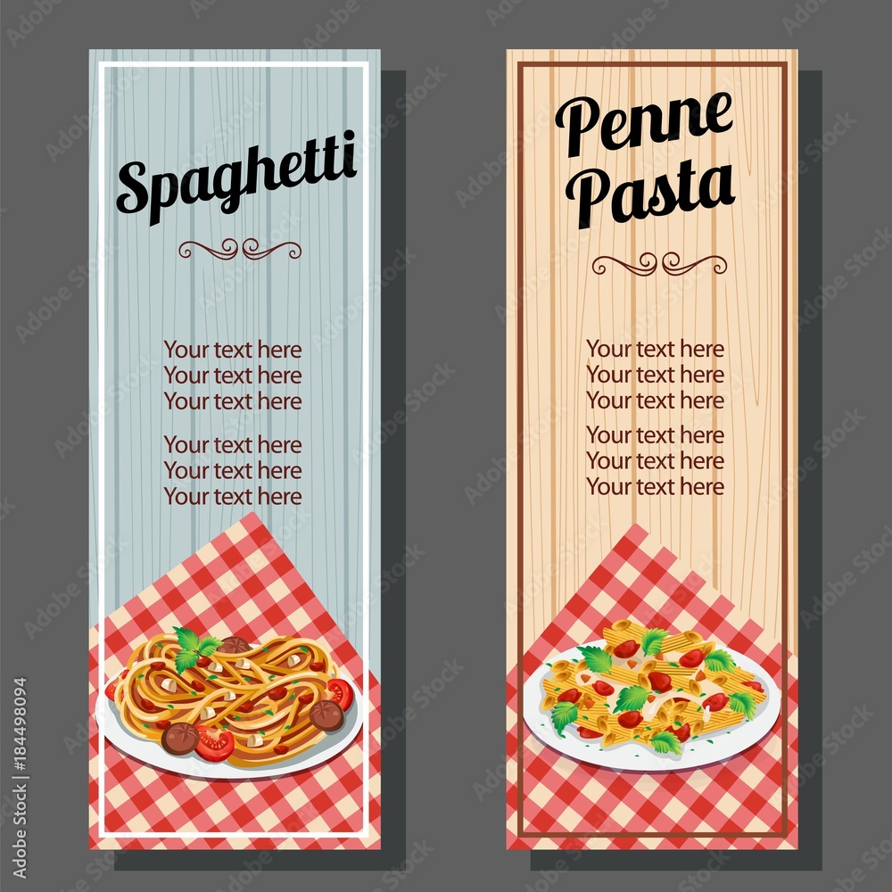 Fototapeta premium spaghetti vertical banner