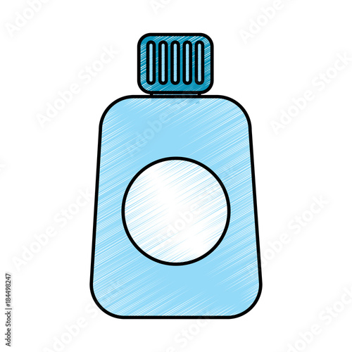 bottle sunblock cosmetic kin protection vector illustration drawing image