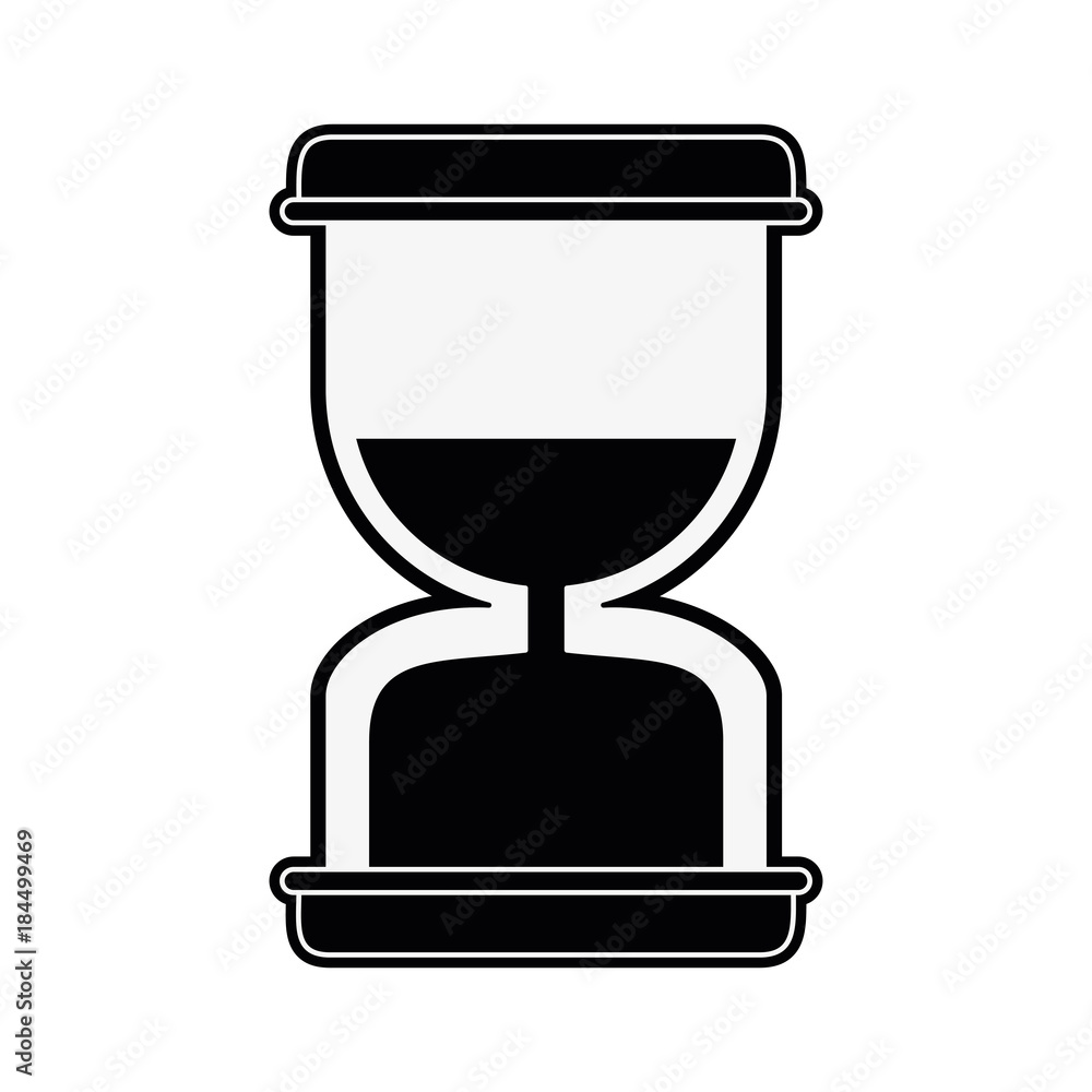 Hourglass antique clock icon vector illustration graphic design Hourglass antique clock icon vector illustration graphic design
