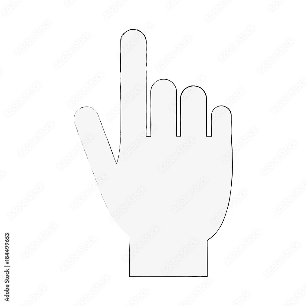 Hand pointing with finger icon vector illustration graphic design Hand pointing with finger icon vector illustration graphic design