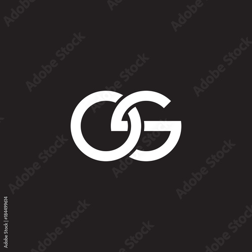Initial lowercase letter os, overlapping circle interlock logo, white color on black background