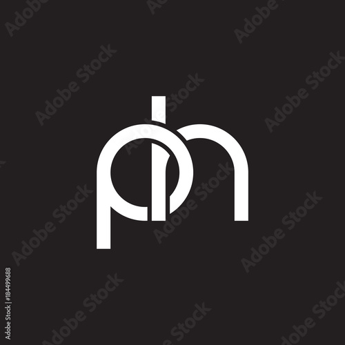 Initial lowercase letter ph, overlapping circle interlock logo, white color on black background
