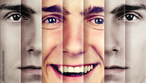 Fényképezés Male emotions in collage