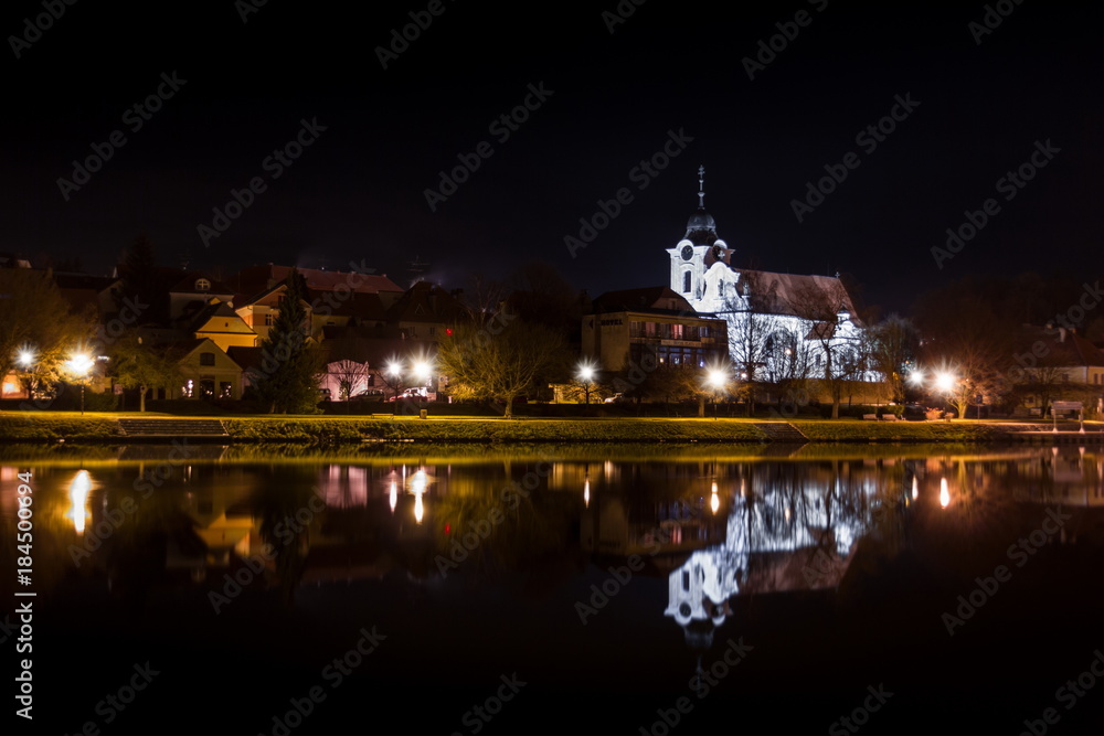 Night in Tyn nad Vltavou, Czech republic