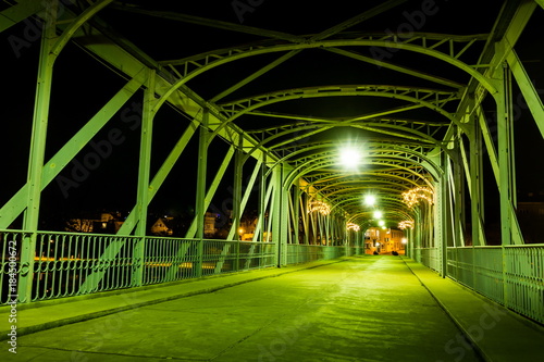 Iron Bridge in Tyn nad Vltavou, South Bohemian region, Czech Republic.