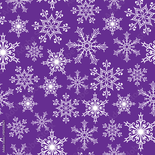 Snowflakes vector icons frozen frost star Christmas decoration snow winter flakes elemets Xmas holiday design illustartion seamless patetrn