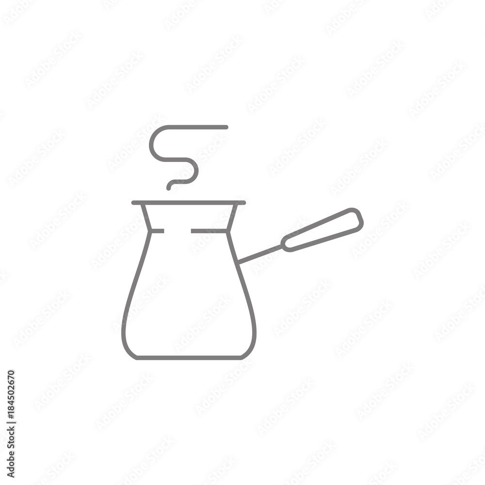 Turkish coffee pot line icon. Web element. Premium quality graphic design. Signs symbols collection, simple icon for websites, web design, mobile app, info graphics Turkish coffee pot line icon. Web element. Premium quality graphic design. Signs symbols collection, simple icon for websites, web design, mobile app, info graphics
