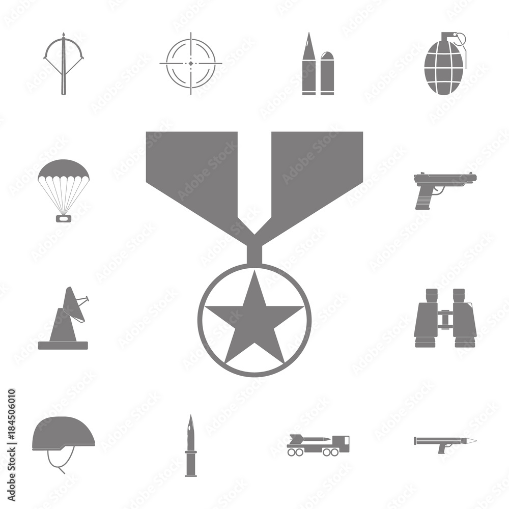 military medal icon. Set of military elements icon. Quality graphic design collection army icons for websites, web design, mobile app