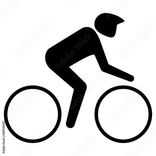 Illustration represents pictogram of sport bike, games with race. Ideal for sports and institutional materials
