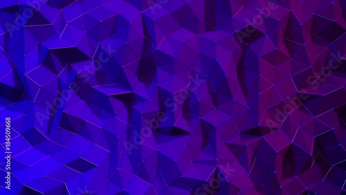 Geometric ultraviolet background. Beautiful triangles pattern waving in an elegant and dynamic way. Vivid blue tone. Nice concept with enough space left for integrating titles or logos. geometrical cg