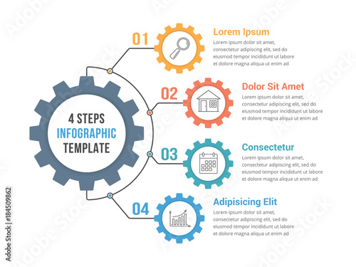 Infographic Template with Gear