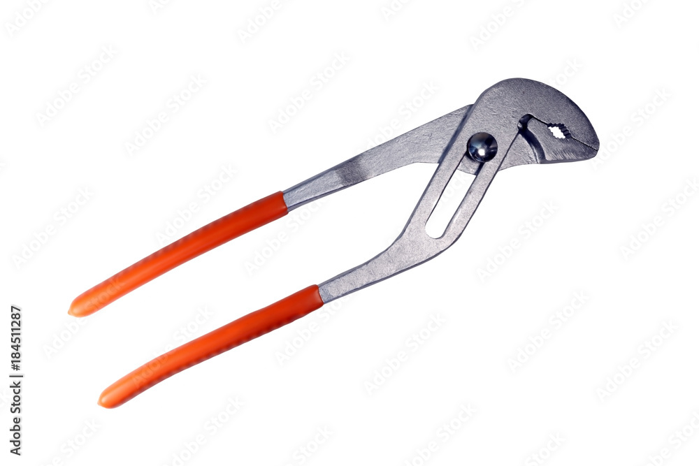 Fototapeta premium Adjustable pipe wrench isolated.
