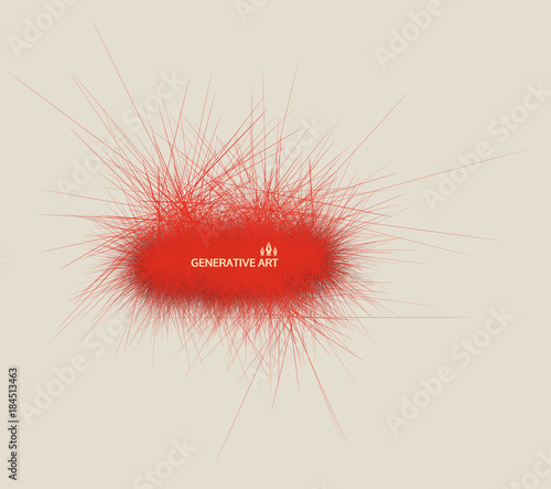 3d abstract vector element with prickles. Futuristic technology style. Can be used for presentations and design.