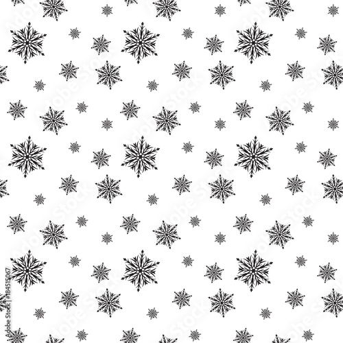 Snowflakes Vector Pattern background