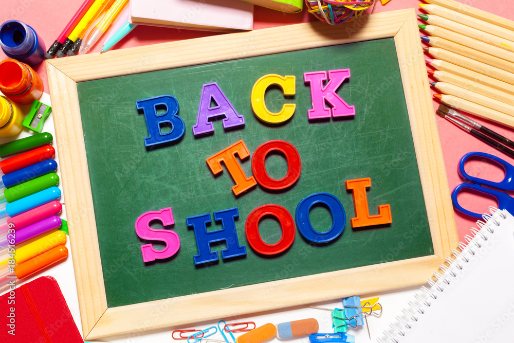 Welcome Back To School Banner; School Supplies Welcome Back To School Banner; School Supplies