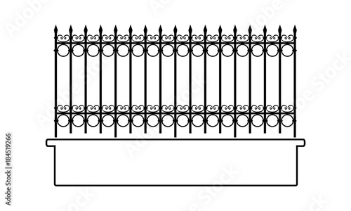 Iron fence vector illustration