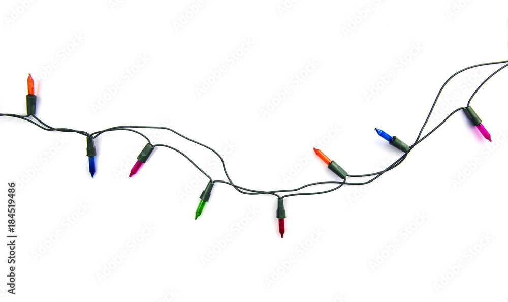 Christmas lights isolated on white background
Christmas lights isolated on white background