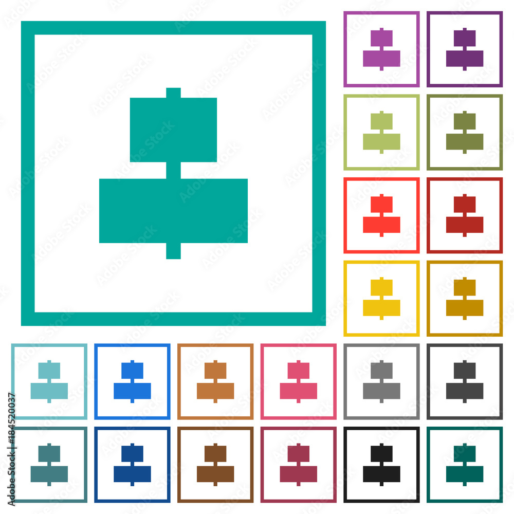 Align to center flat color icons with quadrant frames Align to center flat color icons with quadrant frames