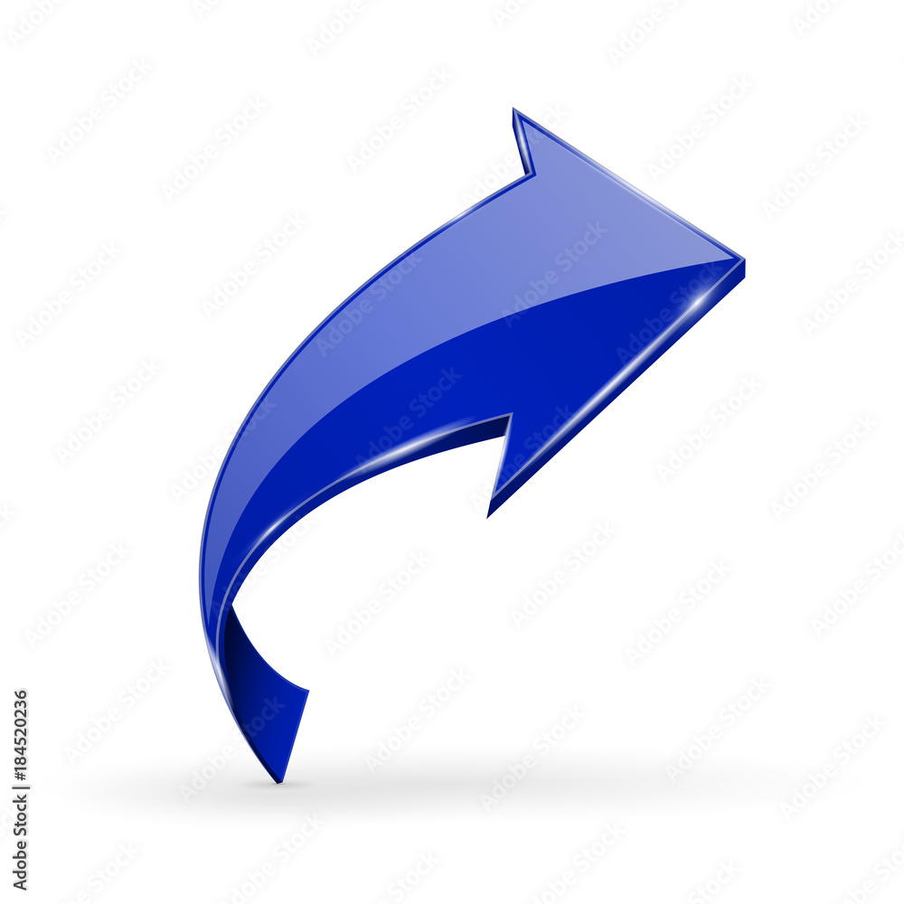 Blue UP arrow. Web 3d shiny icon Blue UP arrow. Web 3d shiny icon